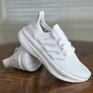 Adidas Ultraboost 5X Triple White Running Shoes Light Boost Men's 10 New ID8848